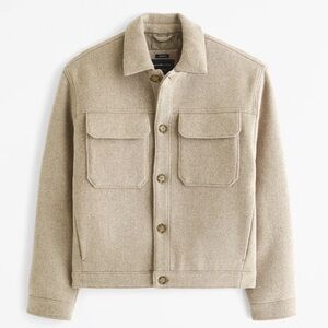 Abercrombie & Fitch wool blend cropped trucker jacket Men’s Size XXL.